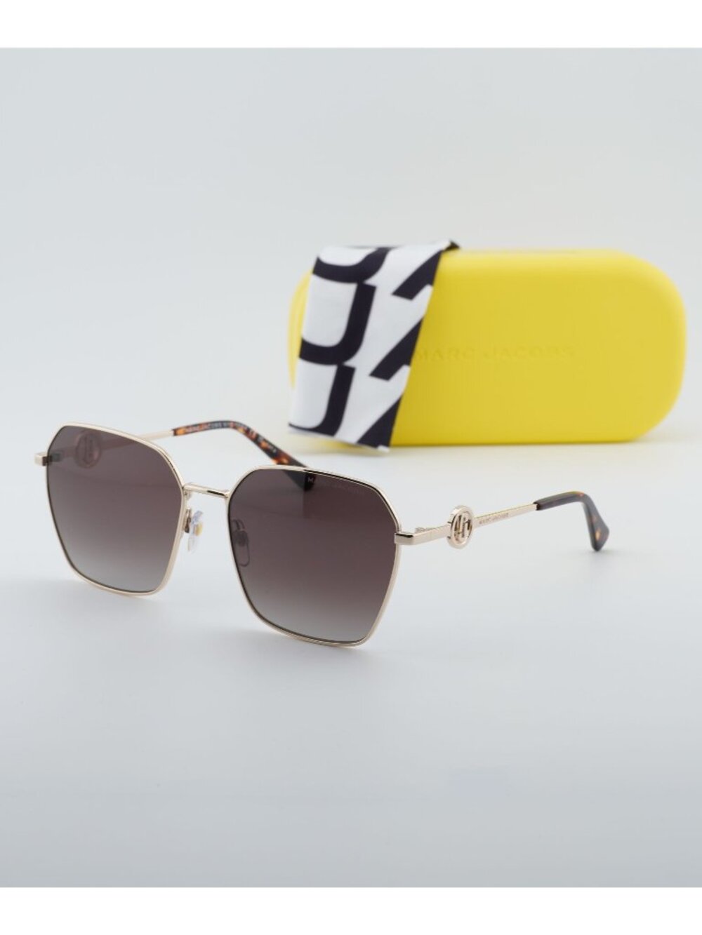 Marc Jacobs MARC 729/S 006J HA Square Sunglasses - Gold/Havana / Brown Gradient